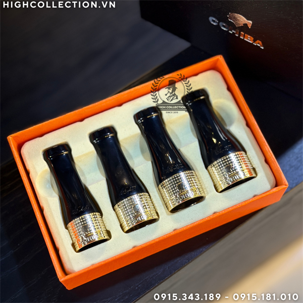 Set Cán Tẩu Cigar Cohiba Nhựa 4C Đen